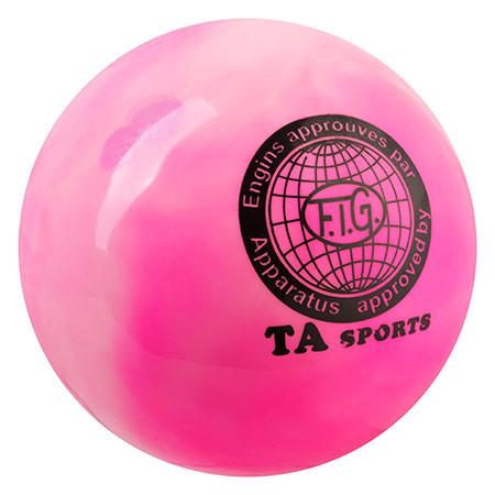 

Мяч гимнастический TA SPORT, 400грамм 19 см, мраморный розовый