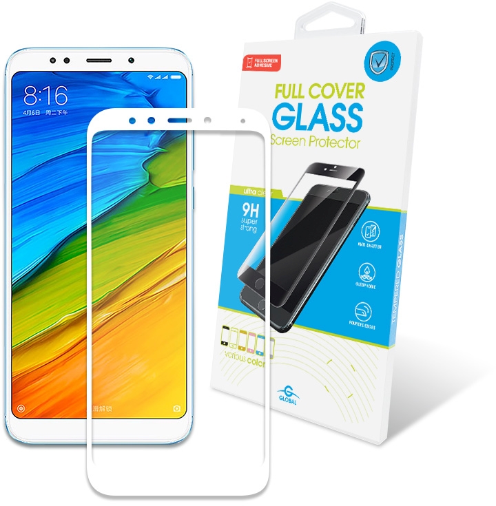 

Защитное стекло Global для Xiaomi Redmi 5 Plus White
