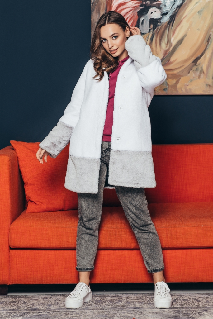 

Шуба из эко меха 2-021 бело-серая 2-021-white-gray, Шуба из эко меха 2-021 бело-серая 2-021-white-gray-42