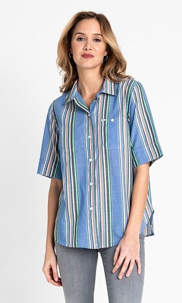 

Рубашка Lee Short Sleeve Shirt Loose Fit Голубой S-00