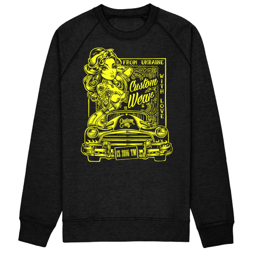 

Свитшот Custom Wear Old School, Black - Yellow print L