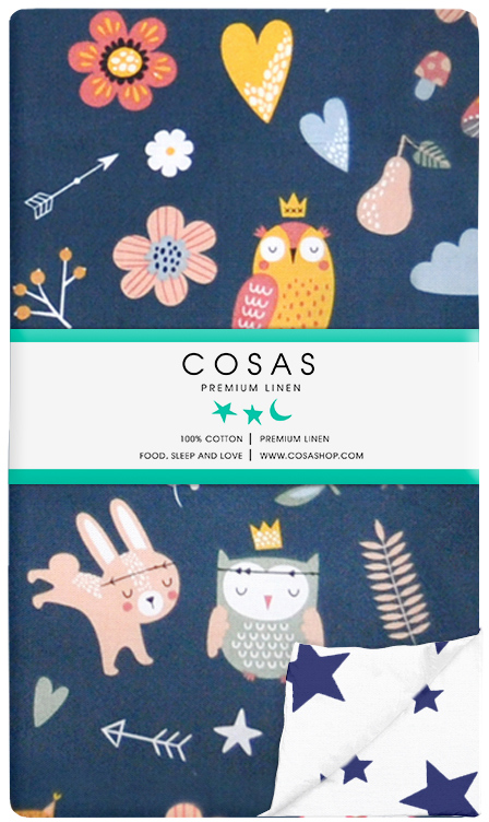 

Пододеяльник Cosas Animals-Indi-Blue 155х215