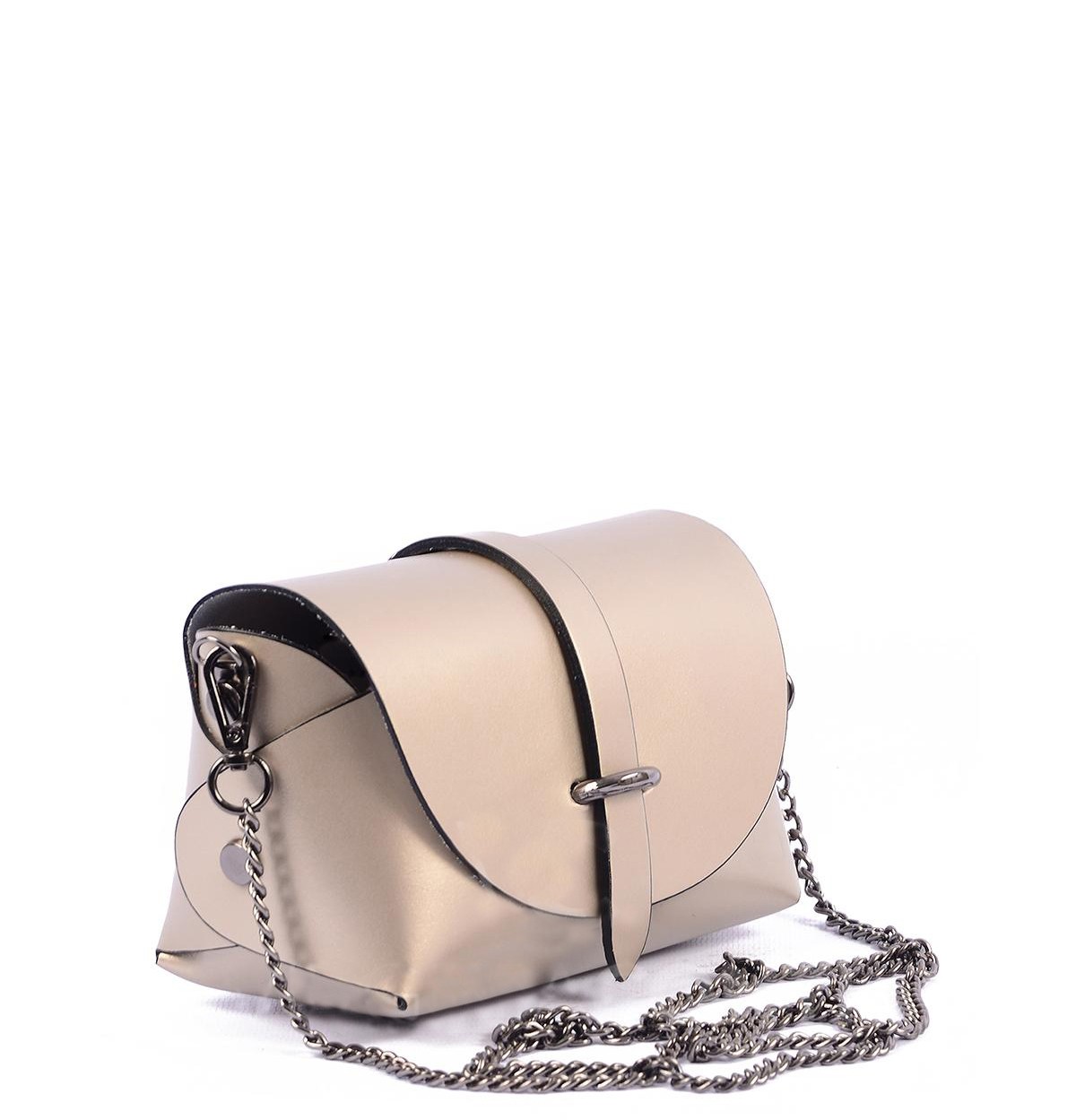 

Кожаная сумочка золота Genuine Leather "Goldi" Золотистый 1325