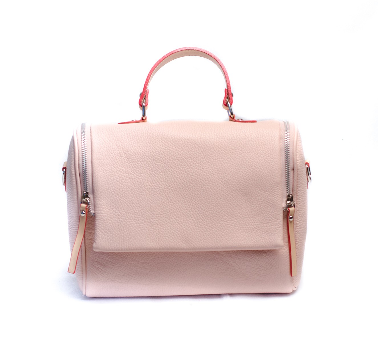 

Итальянская кожаная сумка Genuine Leather "Makki" розовая BP/12610