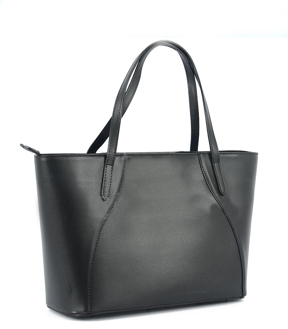 

Сумка трапеция на длинных ручках Genuine Leather "Trapezz" Черная Art01369