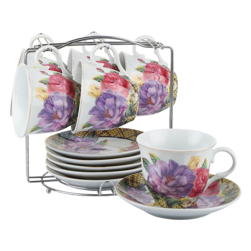 

Набор чайный Белый цветок 13 предметов Оселя 22-22-008