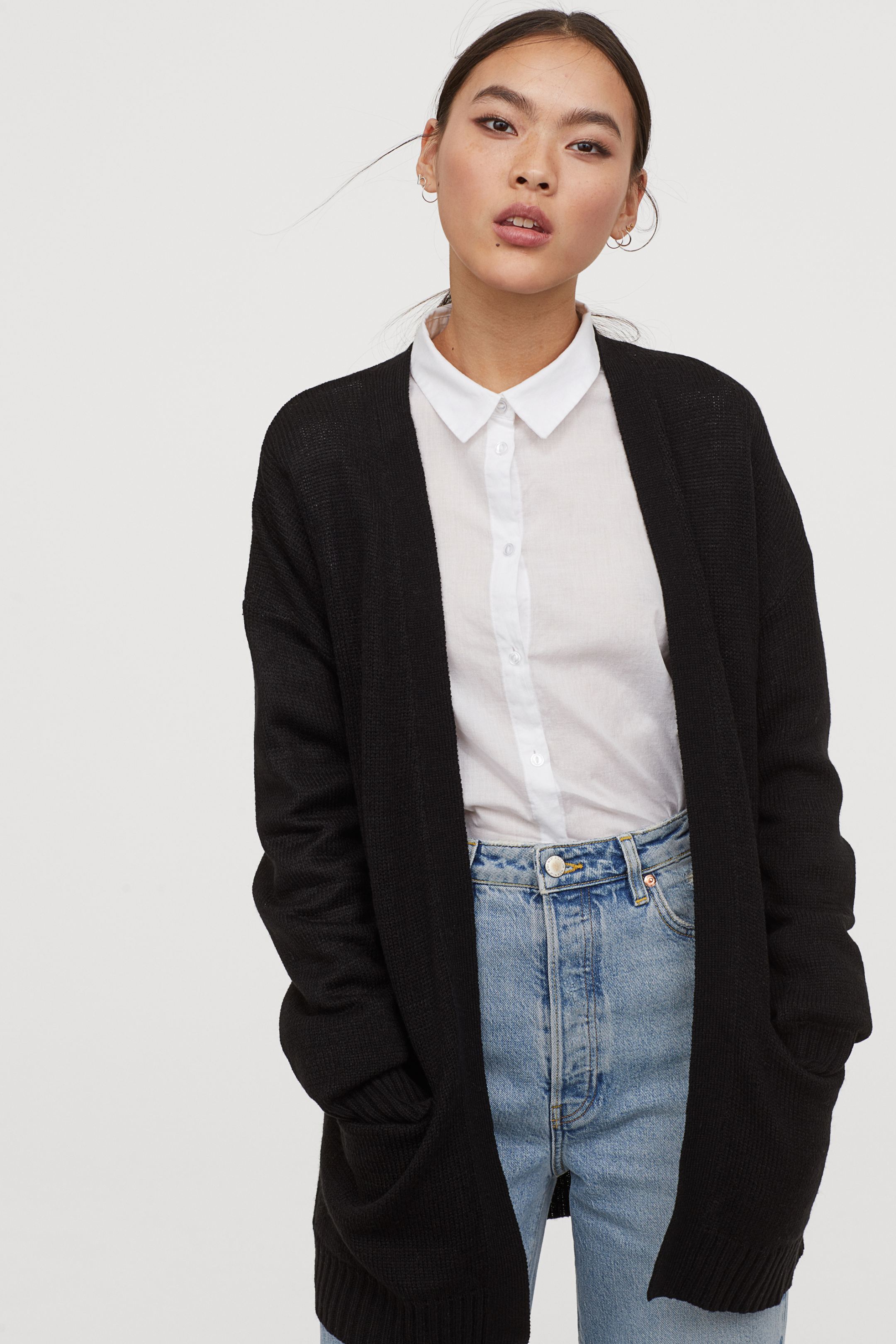 

Кардиган H&M M черный 6875249
