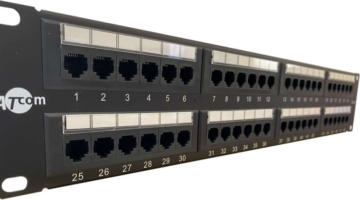 

Патч-панель Atcom 48xRJ-45 19" 2U 48 портів CAT5е UTP