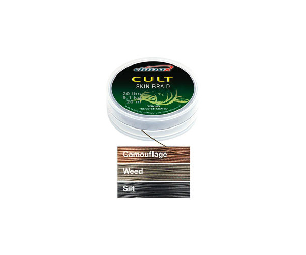 

Поводковый материал Climax CULT Skin Braid 20lbs 15м (camou green mat finish) (арт.123417920761)