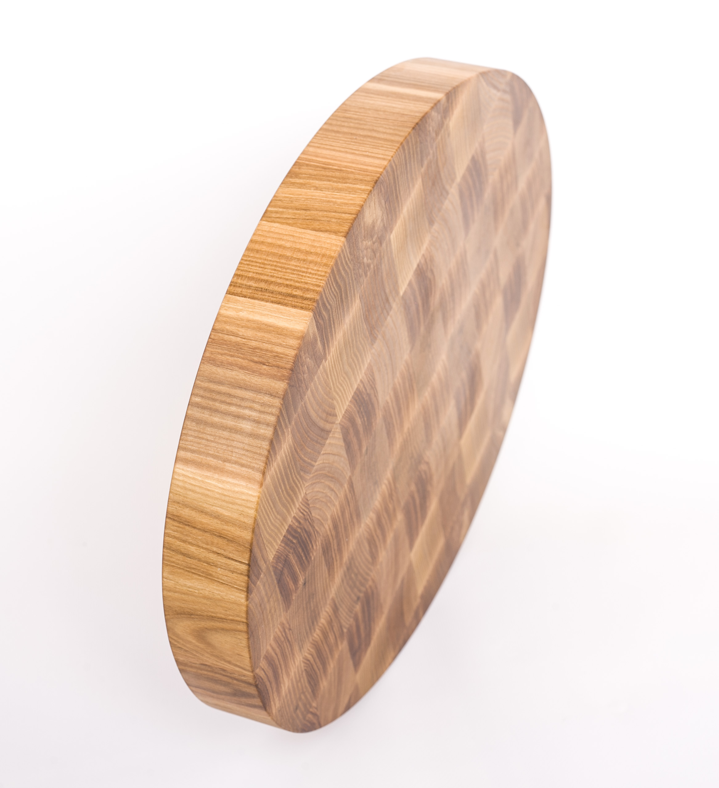 

Торцевая разделочная доска LineWood Ø40х4 см из ясеня 0012
