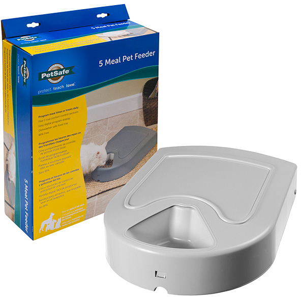 

Автоматическая кормушка для собак и кошек PetSafe Eatwell 5 Meal Pet Feeder с таймером 5 л Серый