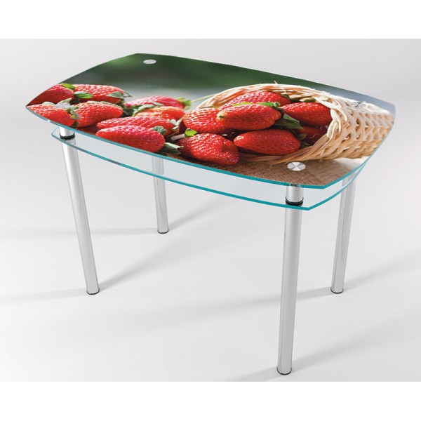 

Стол стеклянный "Jam" Клубника KT-01 110х70 см (усиленные ножки)