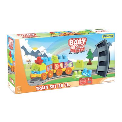 

Конструктор Wader Baby Blocks Train Set 36 эл (17-6085797)