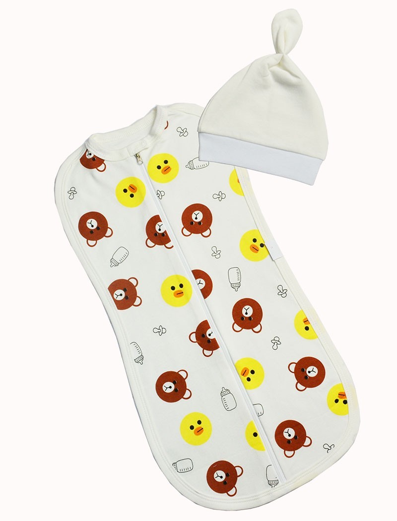 

Евро пеленка кокон для новорожденных Баранчик БО 105-01-02-0127, Бежевый, Интерлок, размер 56