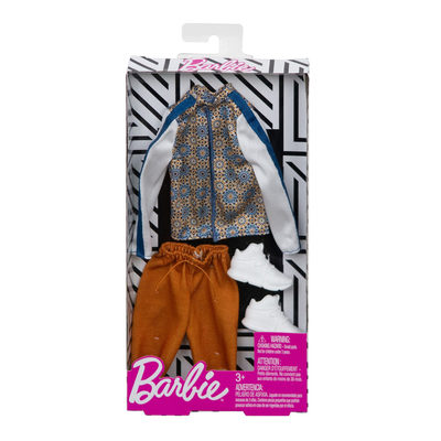 

Одежда Barbie для Кена Одень и иди кофта с рисунком и коричневые шорты (FYW83/FXJ38) (10-554281)