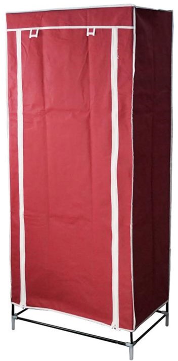 

Портативный шкаф-органайзер Supretto Home на 1 секцию 70х45х145 см Бордовый (4506-0002)