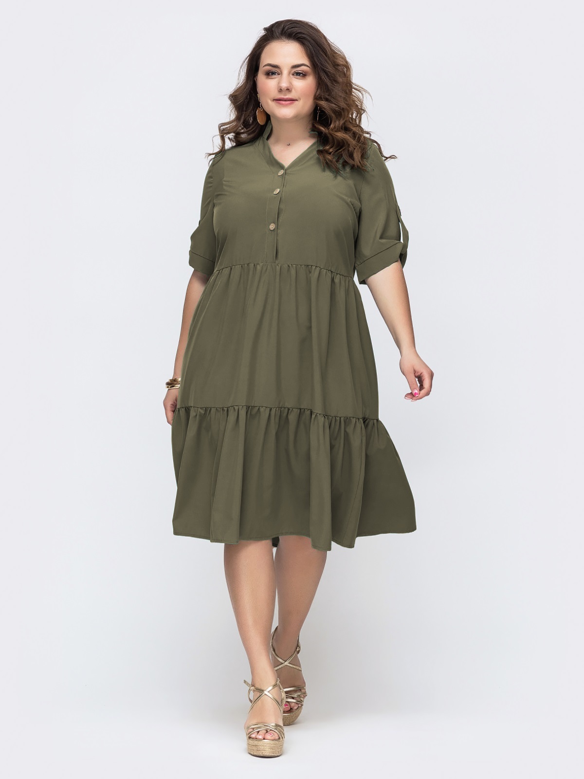 

Платье Dressa 48894 54 Хаки