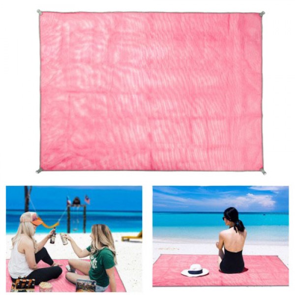 

Подстилка анти-песок Sand Free Mat Pink коврик туристический для пляжа и пикника 200 x 200 мм с металлическими кольцами для крепления (46596 I)