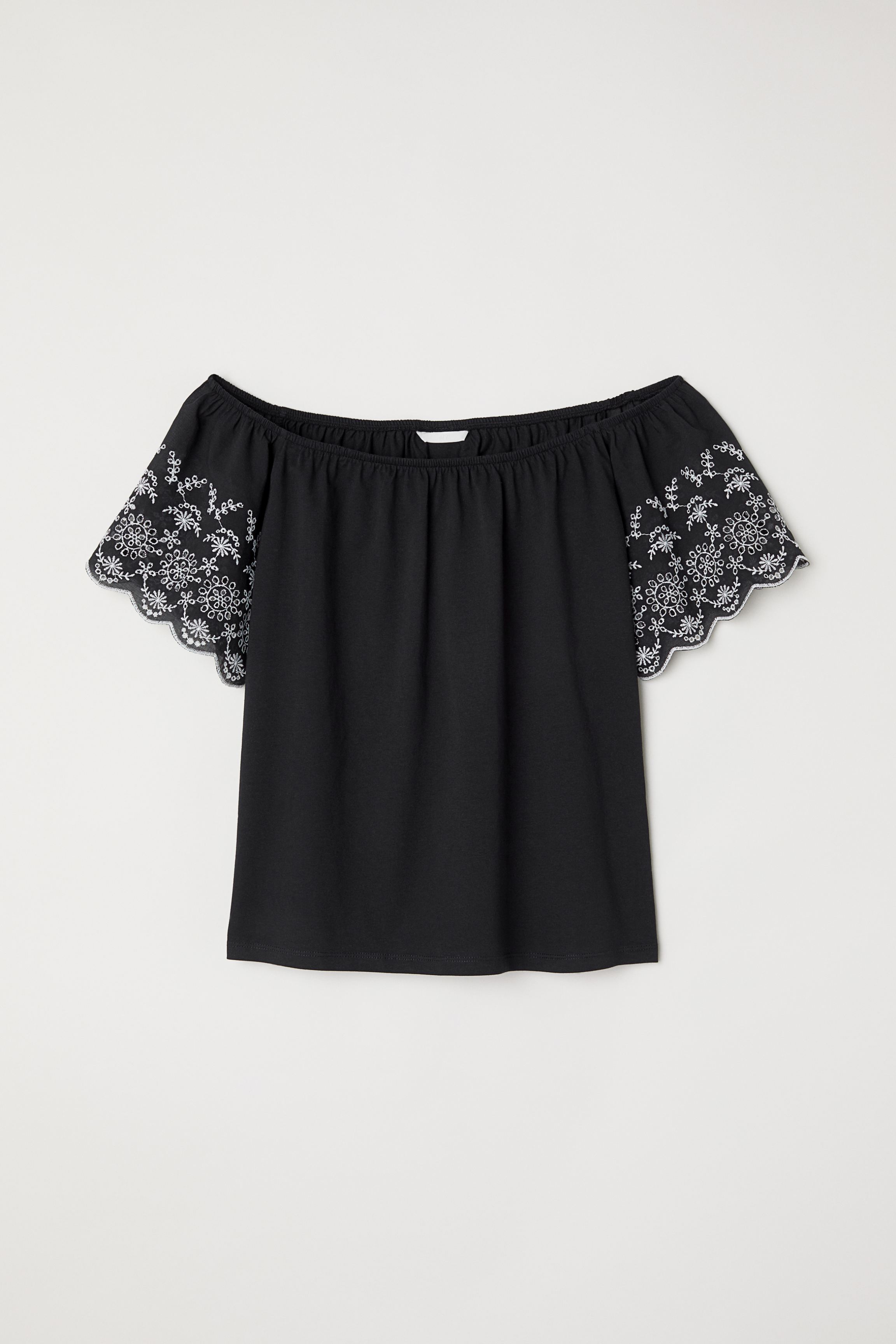 

Блуза H&M 0613465 M чорний з білим