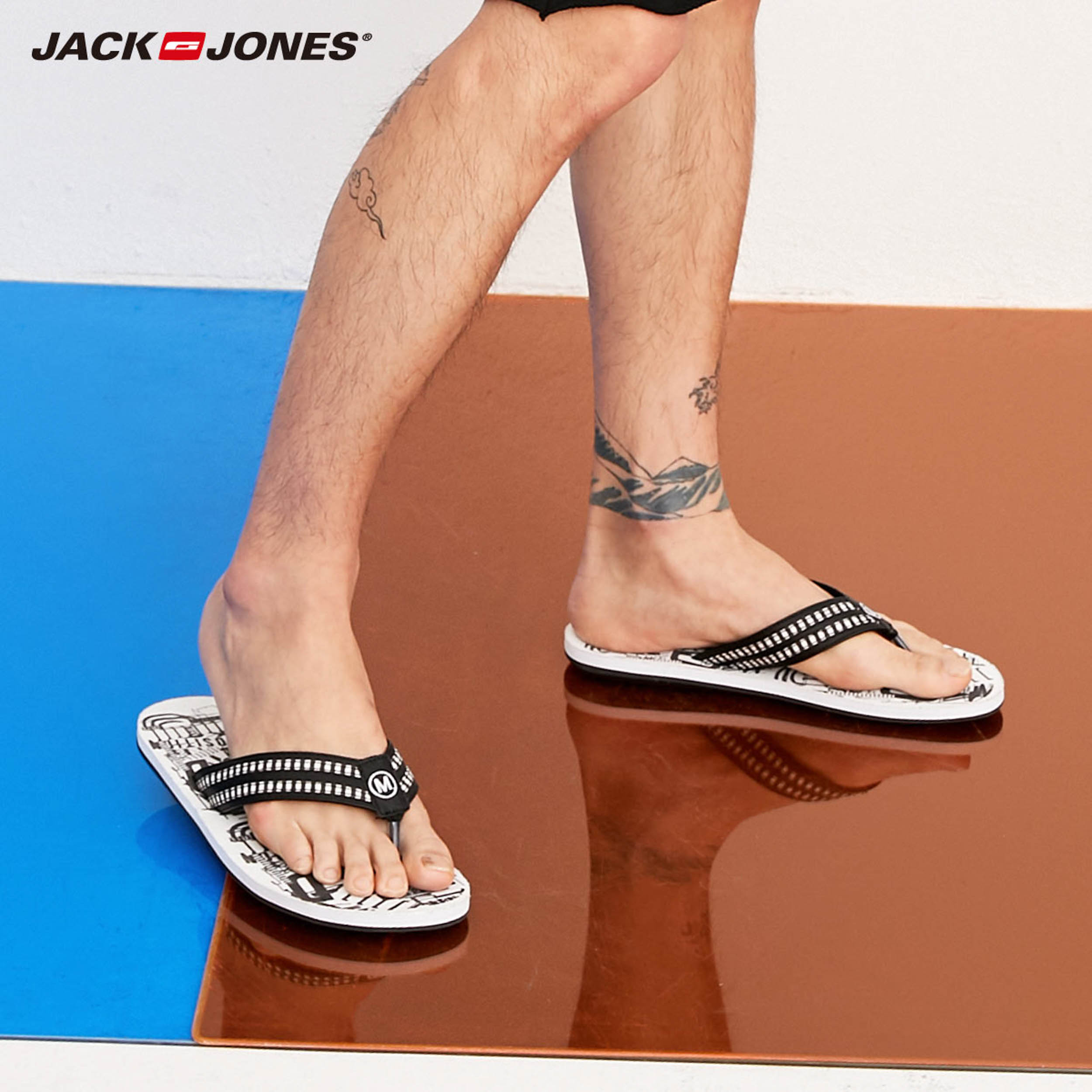 

в'єтнамки Jack&jones 2182C8521E05 40 білий з чорним