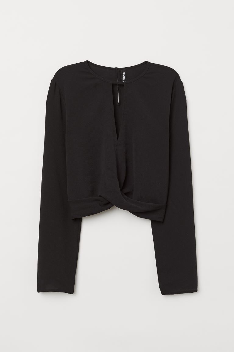 

Блуза H&M 0630696SK 34 чорний