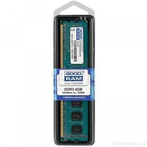 

Модуль памяти для компьютера DDR3 4GB 1600 MHz GOODRAM (GR1600D364L11S/4G)