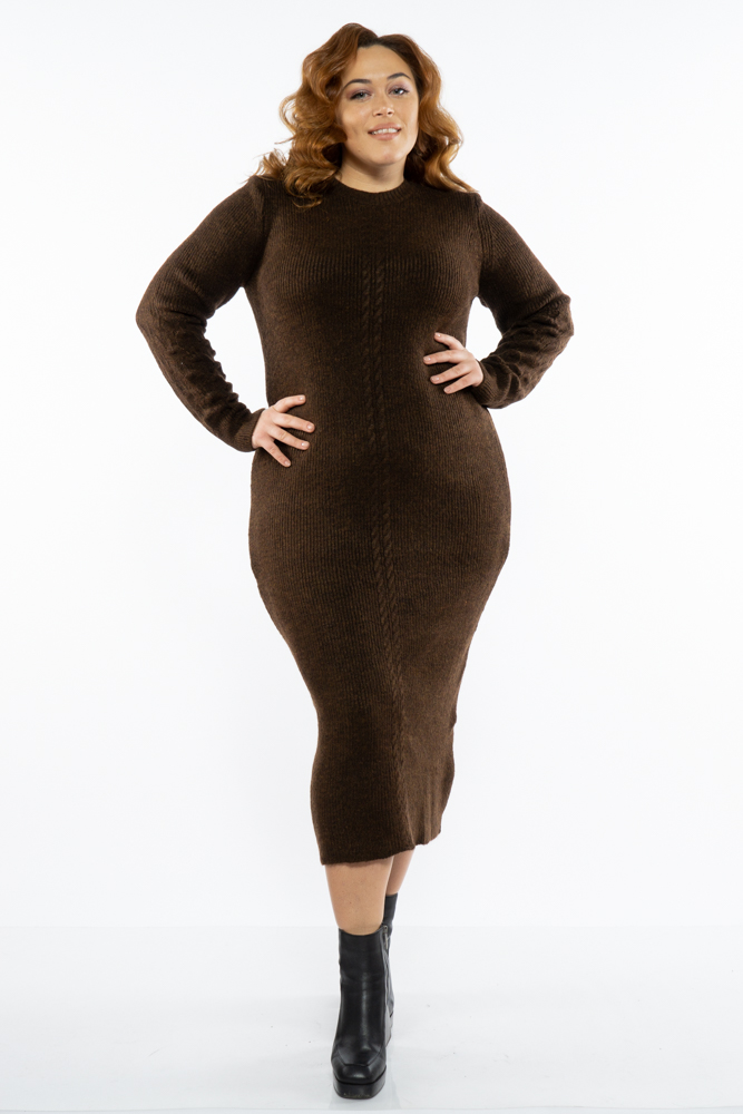 

Платье трикотажное Time of Style 615F2038 L-XL Коричневый