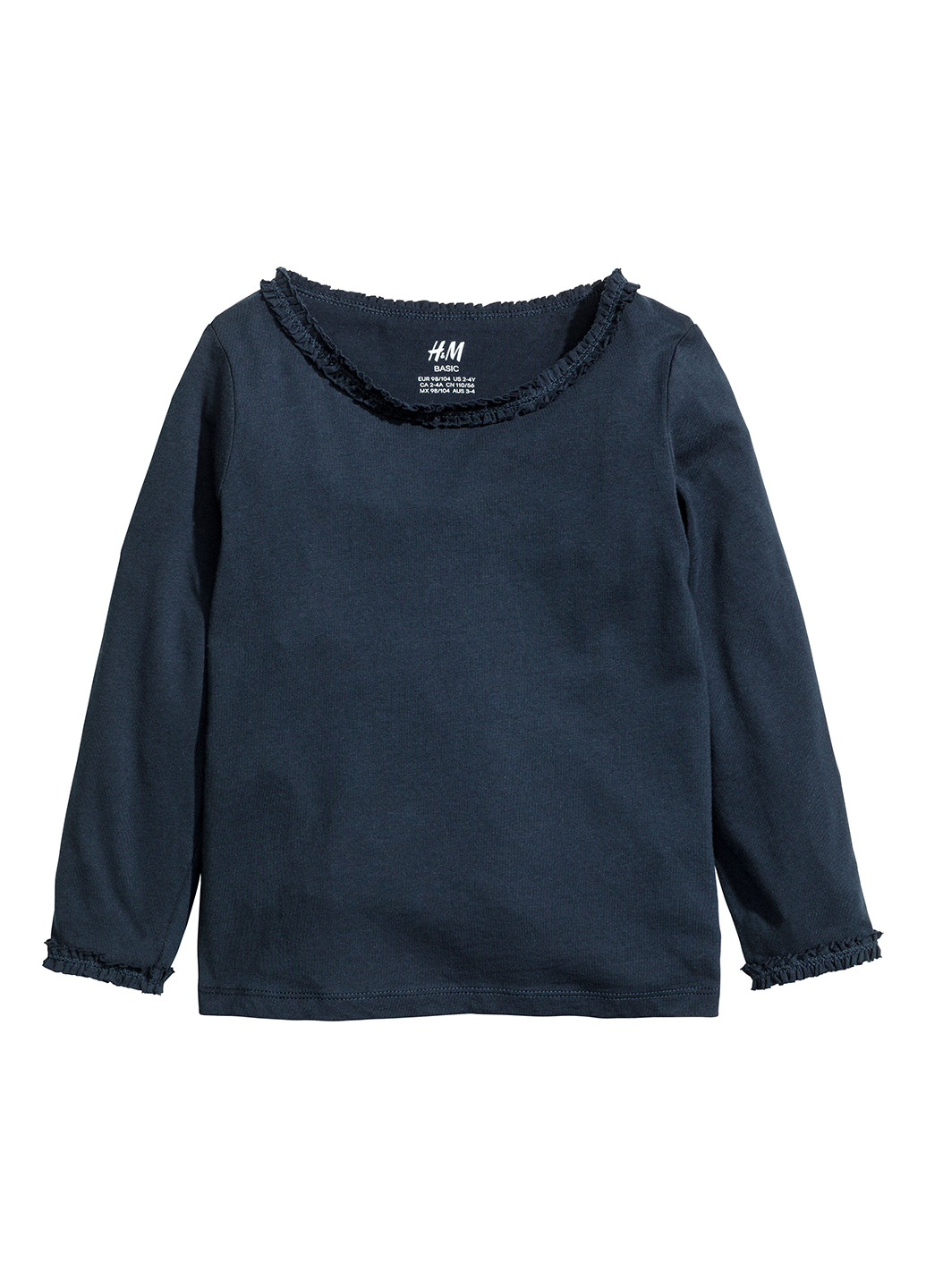 

Лонгслив H&M 92см темно синий 6854228
