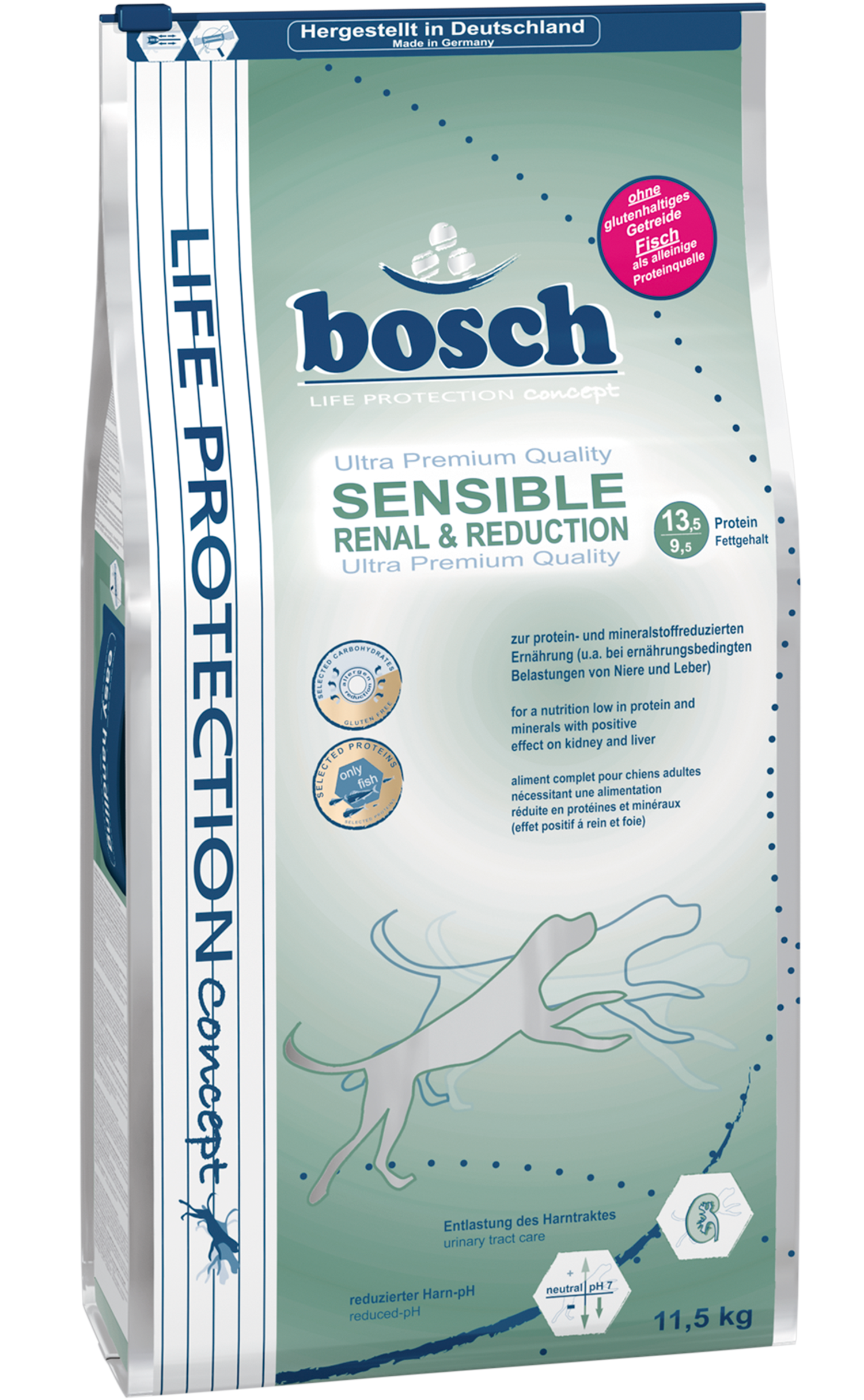 

Сухой корм для взрослых собак Life Protection Concept Sensible Renal & Reduction11,5 кг (56630115)