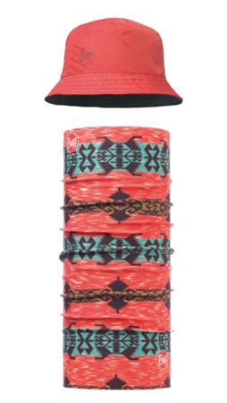 

Набор Buff Uv Combo Caps Travel Bucket collage red Розовый