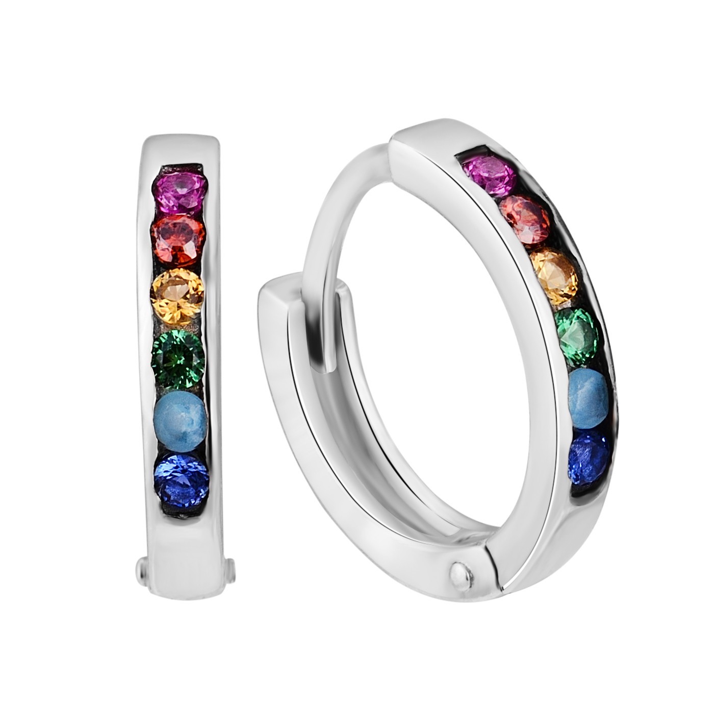 

Серебряные серьги-кольца конго HARMONY c23060 разноцвет c23060