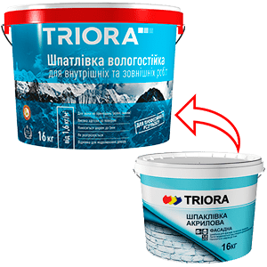 

Шпатлевка акриловая фасадная Triora 5 кг