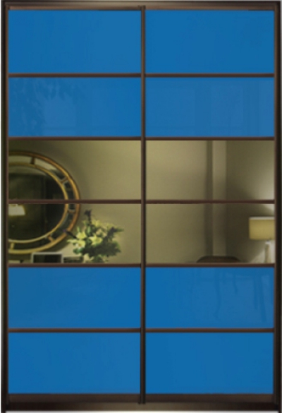 

Шкаф купе Luxe Studio Стандарт-2 Цветной комбинированный фасад-11 1600x2100x450 двухдверный