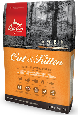 

Корм беззерновой ORIJEN CAT&KITTEN для котов всех пород 340g