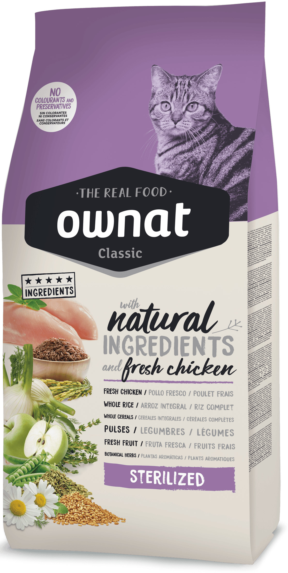 

Корм сухой для котов Ownat Classic Sterilized для стерилизованных, 1,5кг