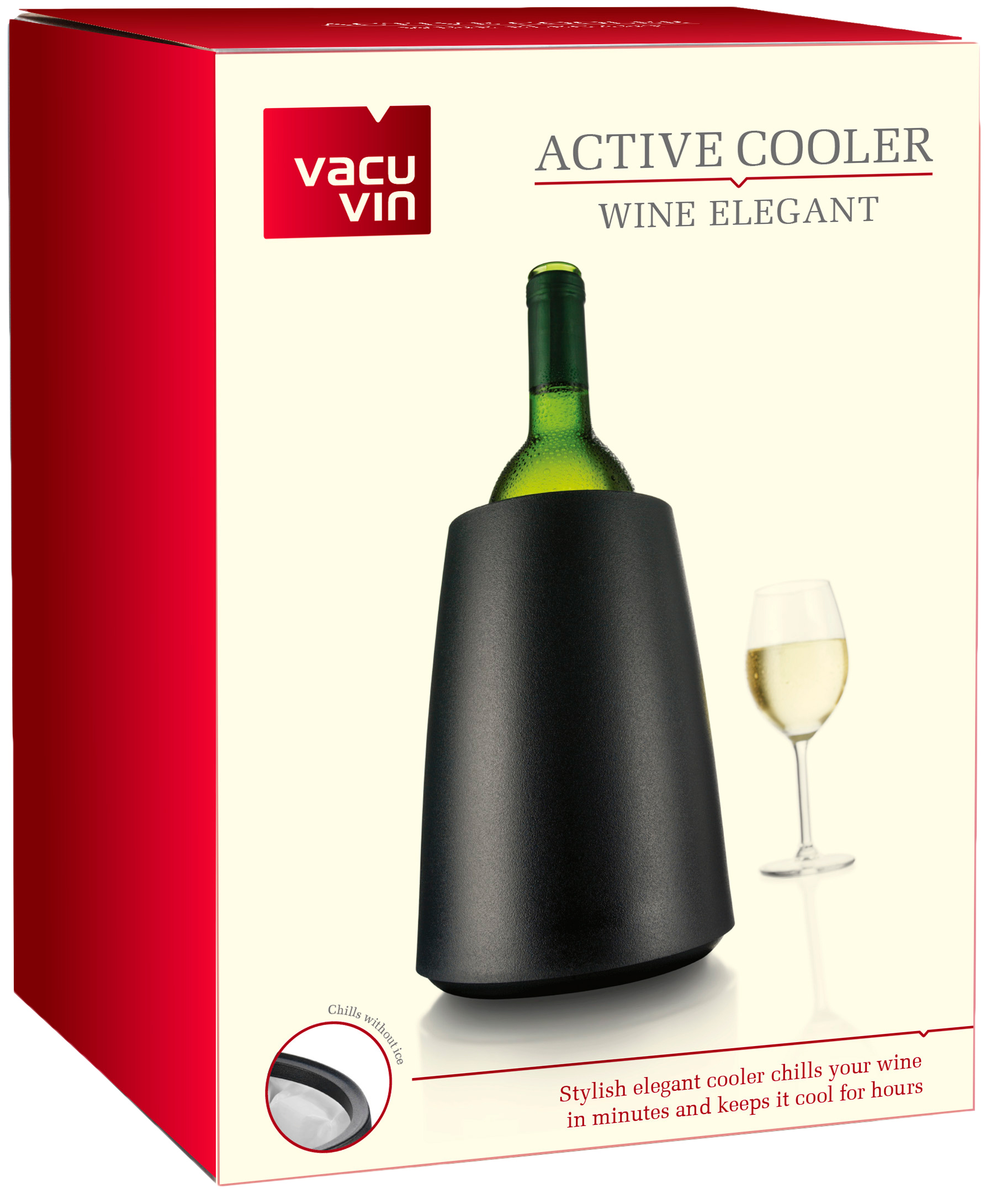 

Ведро-охладитель для бутылки вина Vacu Vin Active Cooler Wine Elegant Black