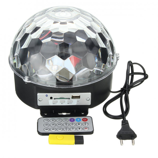 

Светодиодный диско шар проектор LED Crystal Magic Ball Light колонка светомузыка с пультом