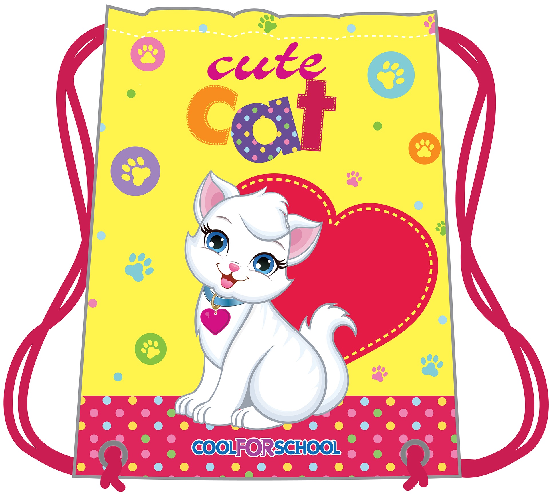 

Сумка для обуви Cool For School Cute Cat Розовая (CF85764)