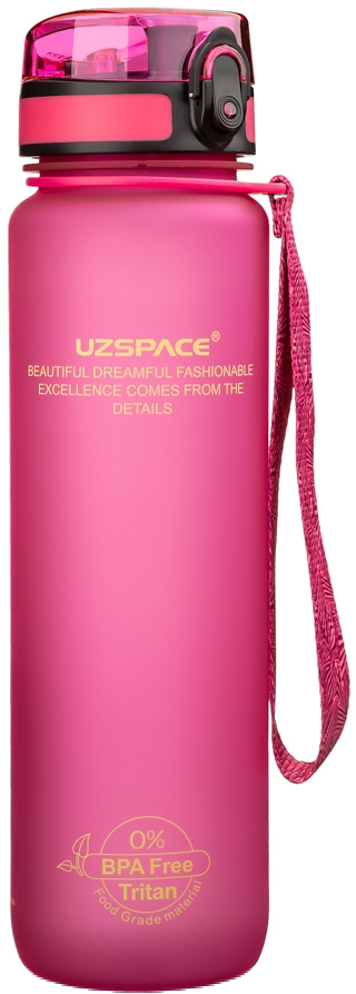 

Бутылка для воды Uzspace Frosted 1 л Розовая
