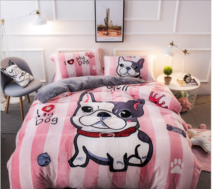 

Комплект постельного белья Homy Tex Микрофибра/Плюш Bulldog 200х230