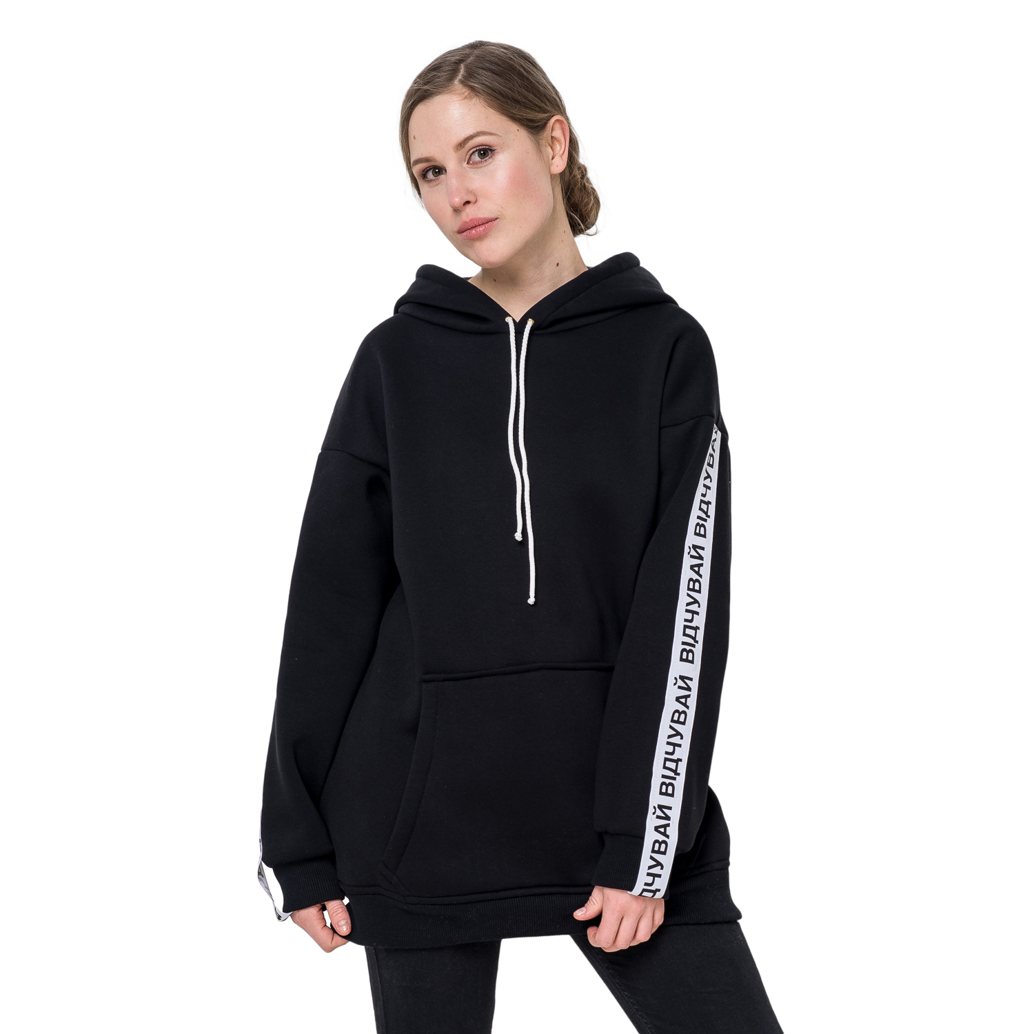 

Худи ProstoClothes ВІДЧУВАЙ Утепленный Oversize чёрный 777b1
