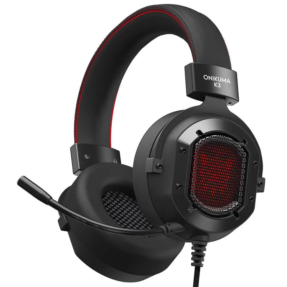 

Игровые наушники для геймеров Onikuma K3 RGB с микрофоном и подсветкой Черный