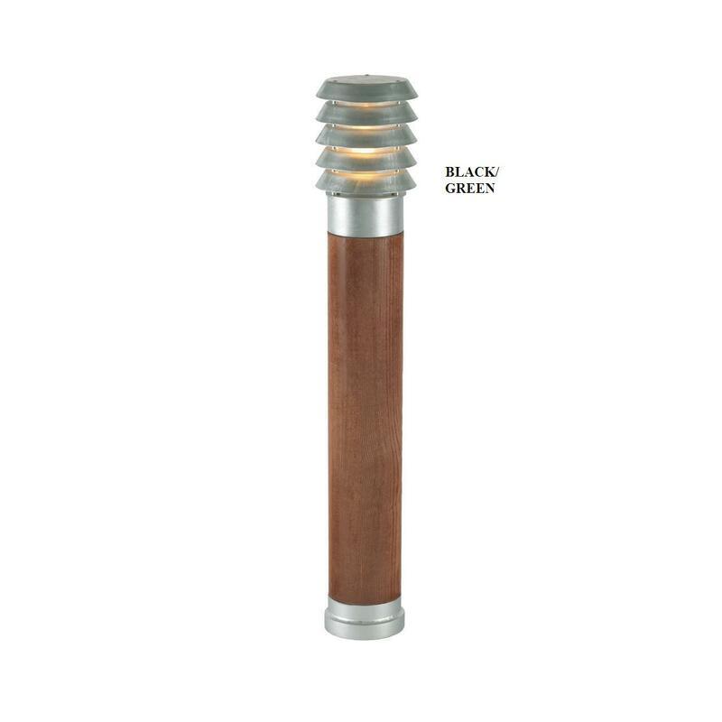 

Уличный столбик Norlys 1440B/g Alta Wood Black/green