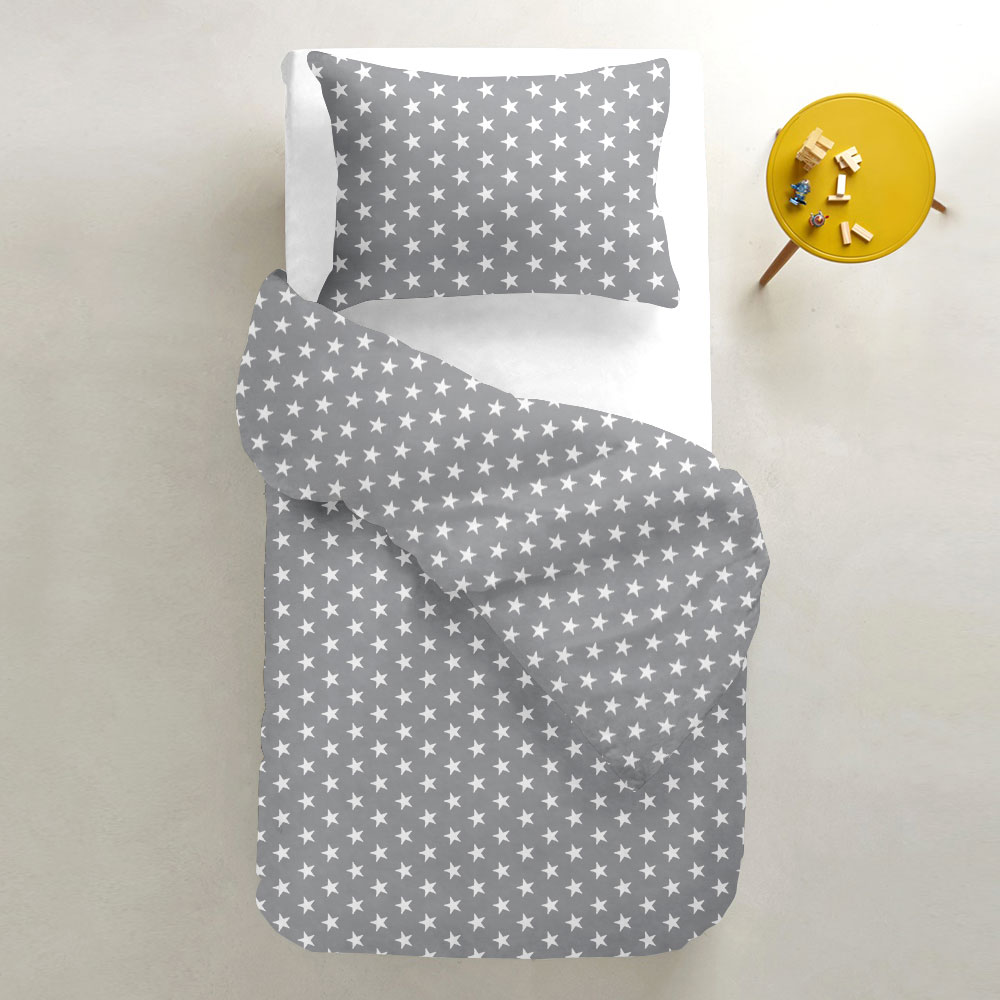 

Комплект постельного белья Cosas натурального Stars B Grey El140 White 155х215