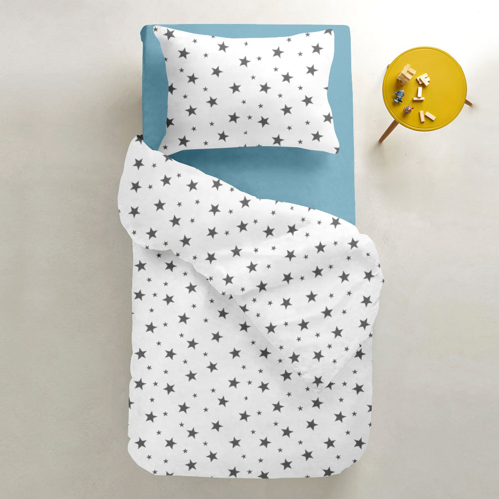 

Комплект постельного белья Cosas натурального Star Big Grey El90 Sky 155х215