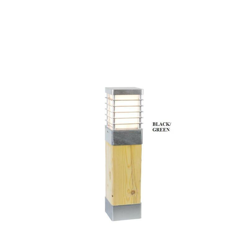 

Уличный столбик Norlys 1403B/g Halmstad Wood Black/green