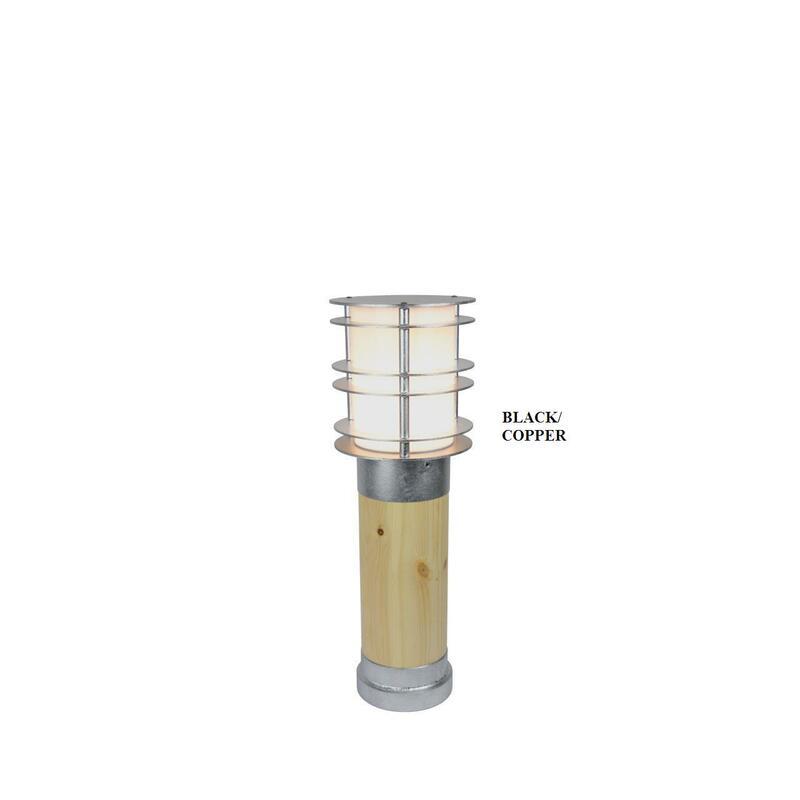 

Уличный столбик Norlys 1433B/c Stockholm Wood Black/copper