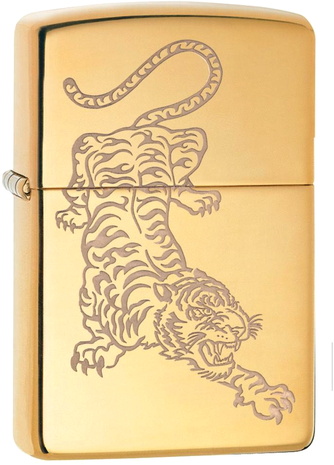 

Зажигалка Zippo 254B Tattoo Tiger Design Золотистая (Zippo 29884)