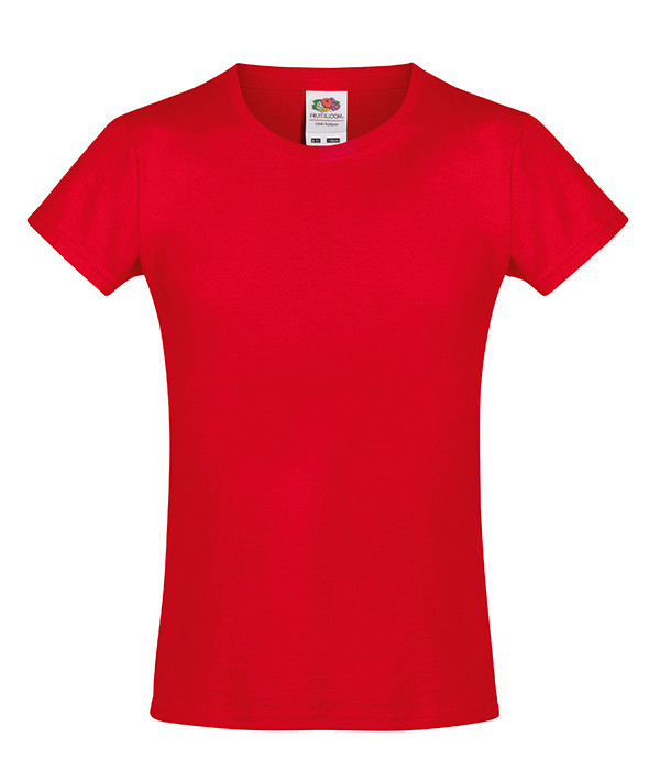 

Футболка Fruit of the Loom Sofspun girls Красный 104 см