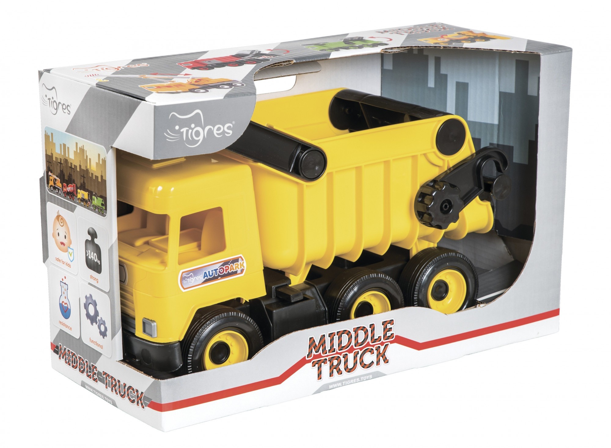 

Самосвал "Middle Truck" в коробке желтый